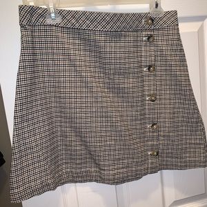 H&M Divided Button up Plaid Skirt